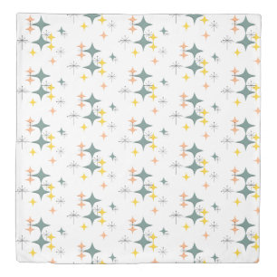 Mid Century Modern Eames Atomic Starbursts Custom Duvet Cover