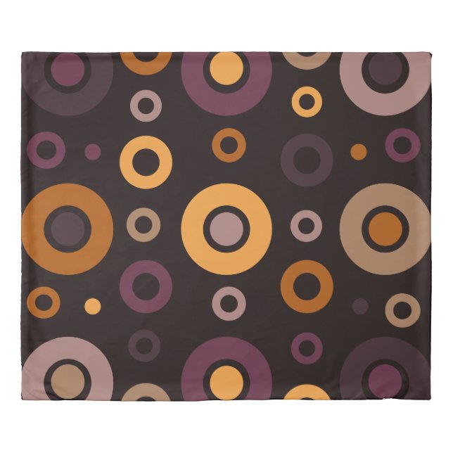 Mid-Century Modern Fall Geometric   Duvet Cover (Front)