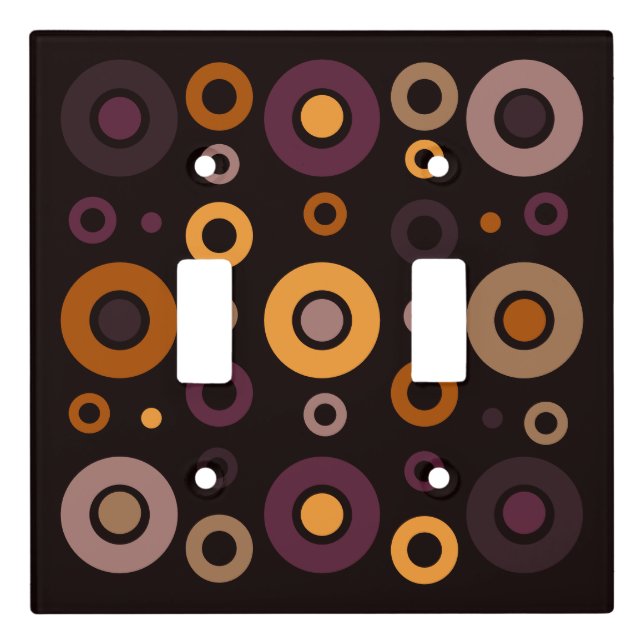 Mid-Century Modern Fall Geometric   Light Switch Cover (Front)