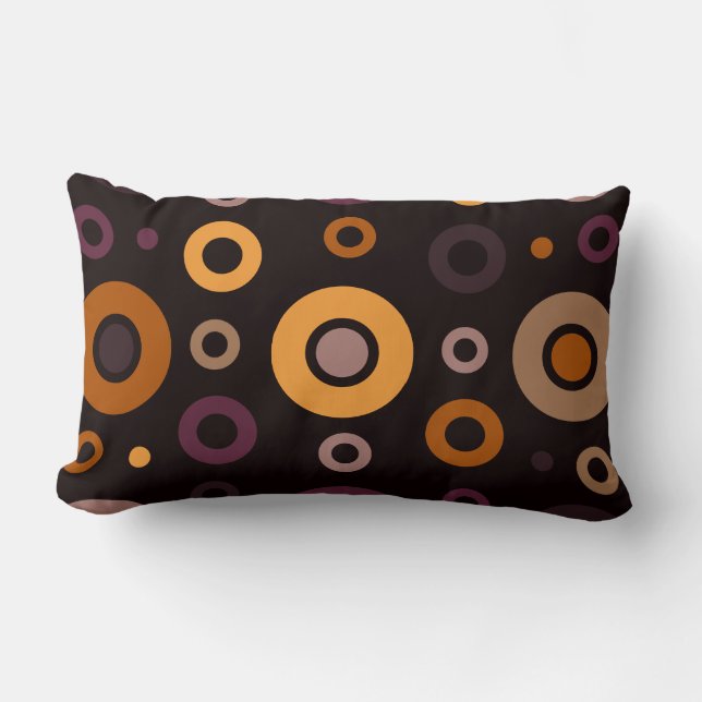 Mid-Century Modern Fall Geometric   Lumbar Pillow (Front)