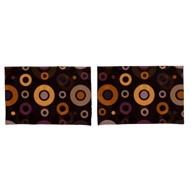 Mid-Century Modern Fall Geometric   Pillow Case (Front-Set)