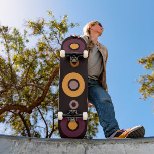 Mid-Century Modern Fall Geometric Skateboard