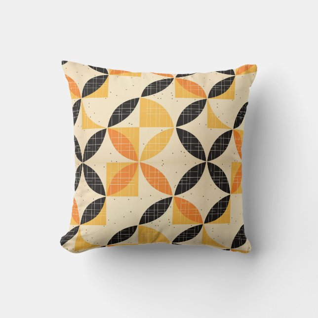 Mid Century Modern Fall  Throw Pillow (Front)