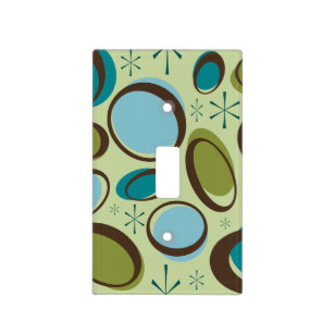 Mid-Century Modern Far Out Space Age Atomic Orbits Light Switch Cover