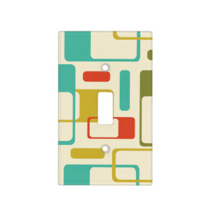 Mid-Century Modern Far Out Space Age in Brights Light Switch Cover