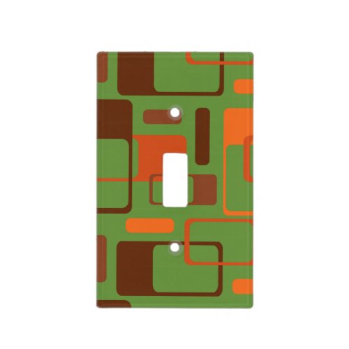 Mid_Century Modern Far Out Space Age in Earthtones Light Switch Cover