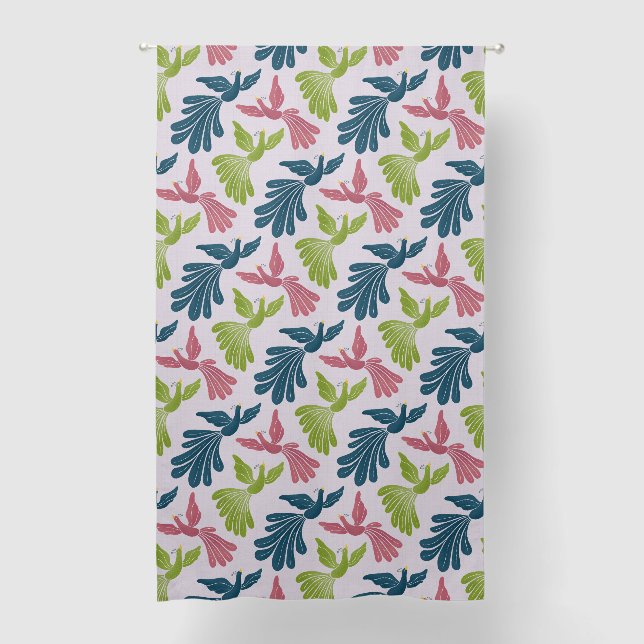 Mid-Century Modern Firebirds  Blackout Curtains (Front)