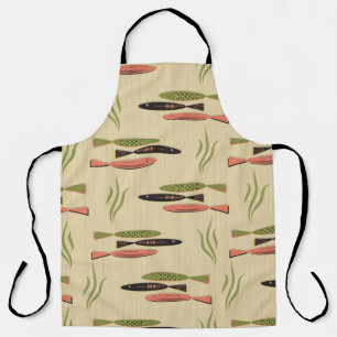 Mid Century Modern Fish Apron