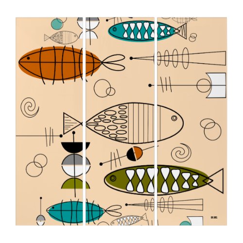 Mid_Century Modern Fish Art