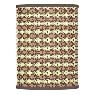 Mid-Century Modern fish, brown and yellow Lamp Shade