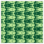 Mid-Century Modern fish, mint and emerald green Fabric