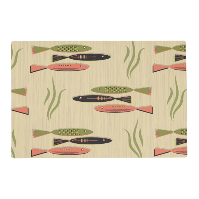 Mid Century Modern Fish Placemat (Front)