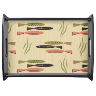 Mid Century Modern Fish Serving Tray
