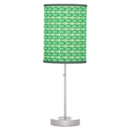 Mid_Century Modern fish shades of lime green Table Lamp