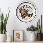 Mid Century Modern Floral Clock<br><div class="desc">This gorgeous retro floral mid century modern wall clock is the perfect for mid century modern lovers. The design was created by Wild on Flowers designer, Jillee K. This is retro wall clock is available in 6 different styles. You can select your style by clicking on the options to the...</div>