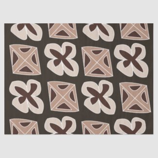 Mid Century Modern Floral Geometric Tissue Paper