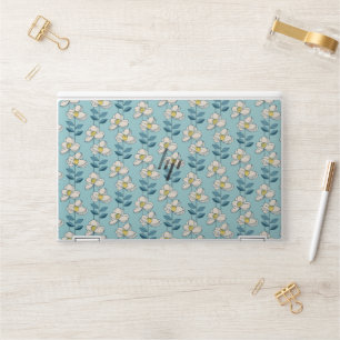 Mid-Century Modern Floral Leaf Pattern HP Laptop Skin