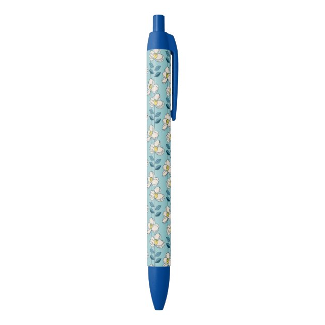 Mid-Century Modern Floral Leaf Pattern Pen (Bottom (Vertical))