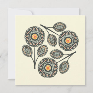 Mid-Century Modern Floral Note Card