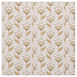 Mid-Century Modern Floral Pattern Fabric