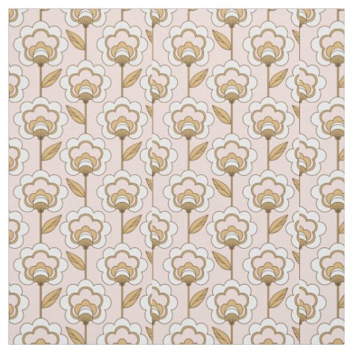 Mid-Century Modern Floral Pattern Fabric