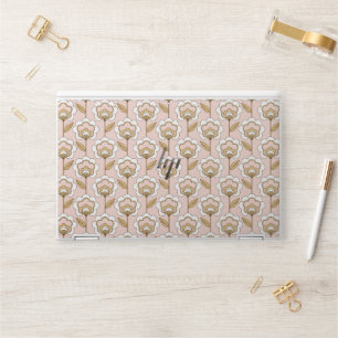 Mid-Century Modern Floral Pattern HP Laptop Skin
