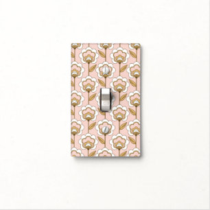 Mid-Century Modern Floral Pattern Light Switch Cover
