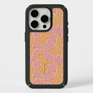 Mid Century Modern Floral Pattern iPhone 15 Pro Case