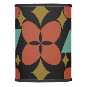 Mid Century Modern Flower Diamond Black Lamp Shade