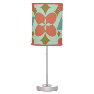 Mid Century Modern Flower Diamond Mint Table Lamp