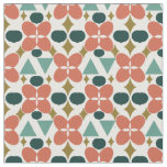 Mid Century Modern Flower Diamond Pattern Fabric