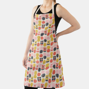 Mid-Century Modern Flower Pattern Apron