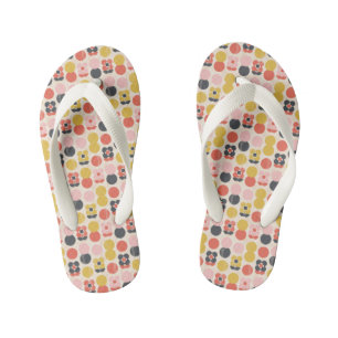 Mid-Century Modern Flower Pattern Kid's Flip Flops