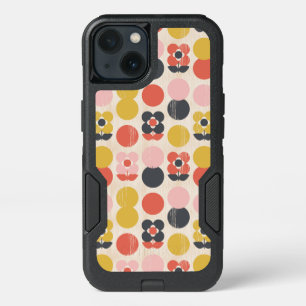 Mid-Century Modern Flower Pattern iPhone 13 Case