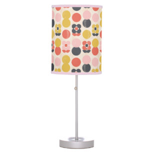 Mid-Century Modern Flower Pattern Table Lamp
