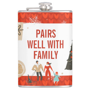 Mid-Century Modern   Funny Christmas Holiday Flask
