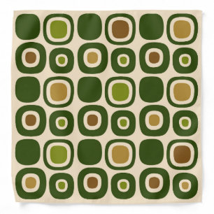 Mid Century Modern Garden Path Pattern Bandana
