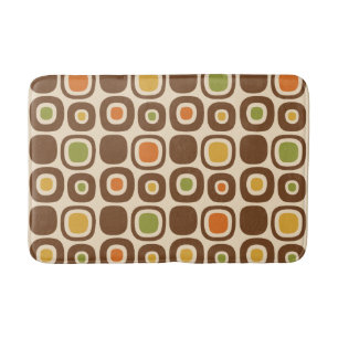 Mid Century Modern Garden Path Pattern Bath Mat
