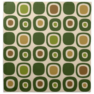 Mid Century Modern Garden Path Pattern Cloth Napkin