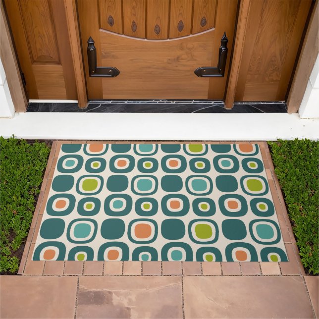 Mid Century Modern Garden Path Pattern Doormat (Outdoor)