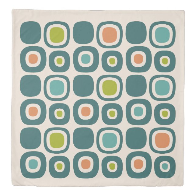 Mid Century Modern Garden Path Pattern Duvet Cover (Front)