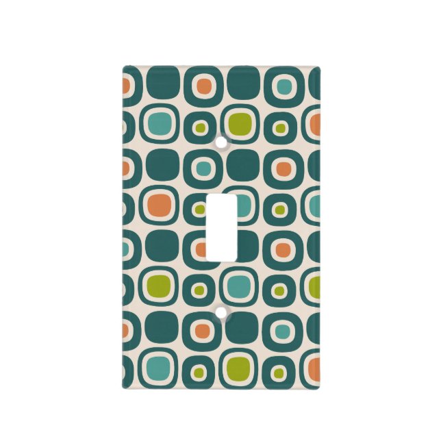 Mid Century Modern Garden Path Pattern Light Switch Cover (Front)