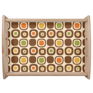 Mid Century Modern Garden Path Pattern Serving Tray