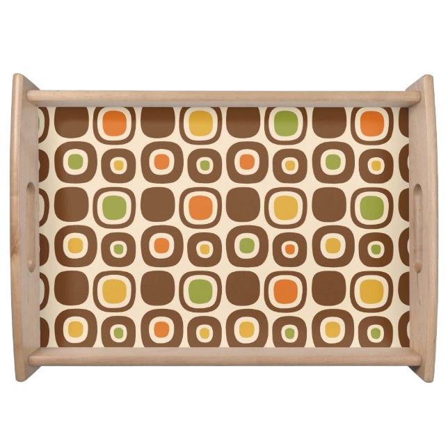 Mid Century Modern Garden Path Pattern Serving Tray (Front)
