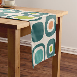 Mid Century Modern Garden Path Pattern Short Table Runner