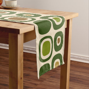 Mid Century Modern Garden Path Pattern Short Table Runner