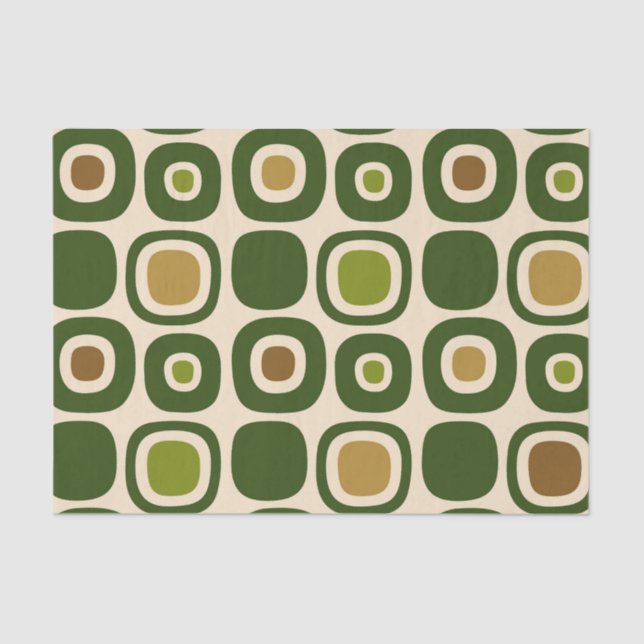 Mid Century Modern Garden Path Pattern Tissue Paper (Front)