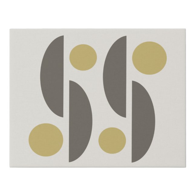 Mid Century Modern Geo Abstract 05 Faux Canvas Print (Front)