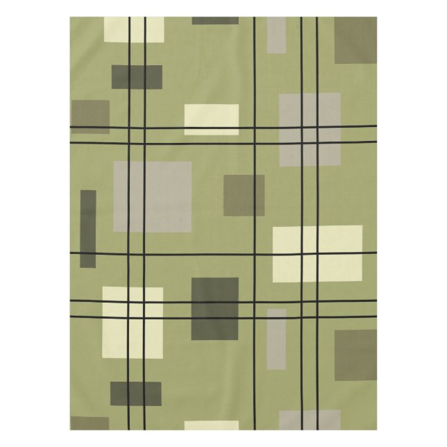 Mid Century Modern Geometric 18 Tablecloth (Front)