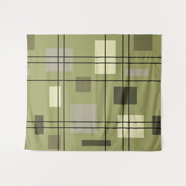 Mid Century Modern Geometric 18 Tapestry (Front (Horizontal))